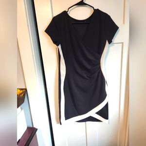 Black and white illusion dress